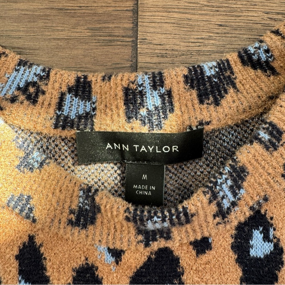 Ann Taylor Leopard Jacquard Sweater Set - Picture 3 of 7